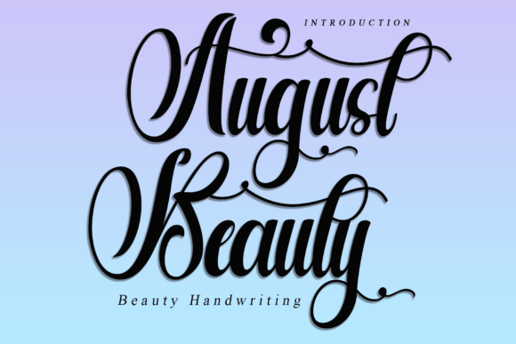 August Beauty Script Font for Editorial Design