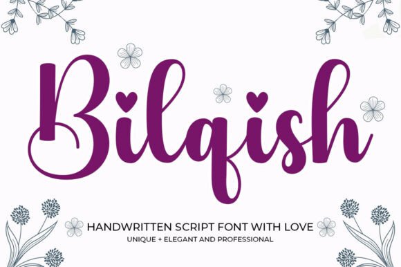 Bilqish: The Script Handwritten Font for Modern Branding