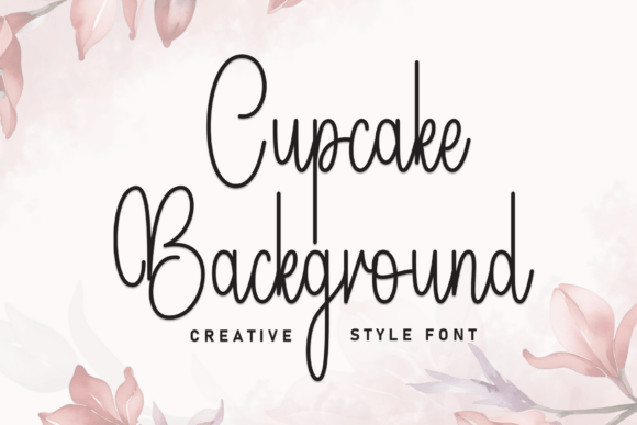 Cupcake Background Font for Crafters
