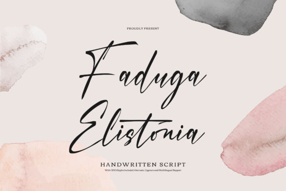 Faduga Elistonia: A Signature Script Typeface