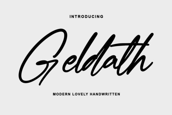 Geldath: A Modern Handwritten Font for Branding