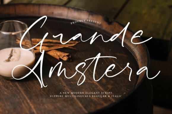 Grande Amstera: A Luxurious Script Font for Editorial Design