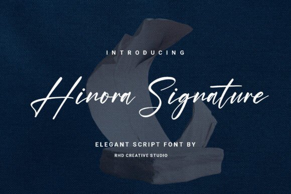 Hinora Signature: Elevating Editorial Design with Modern Script