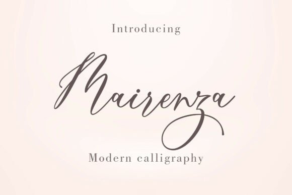 Mairenza: A Modern Script Typeface for Web Design