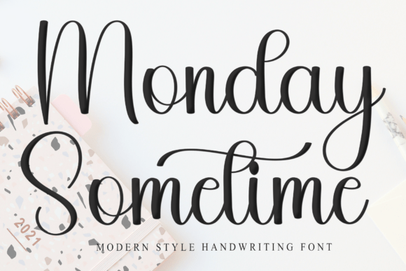 Monday Sometime: A Modern Script Font for Makers