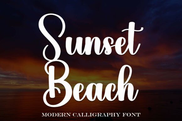 Sunsetbeach: A Modern Calligraphy Typeface for Editorial Design