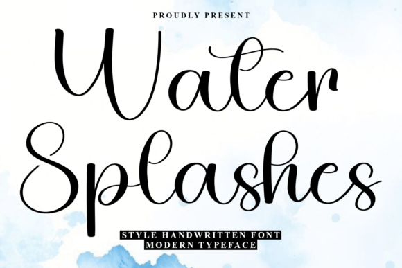 Water Splashes Font for Elegant Handmade Branding