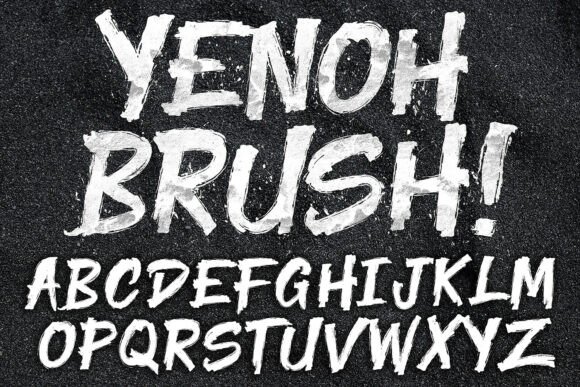 Yenoh Brush Font for Bold Editorial Design
